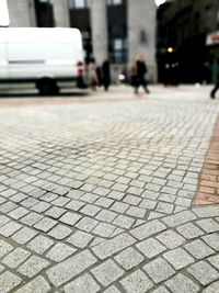 Close-up of cobblestone street