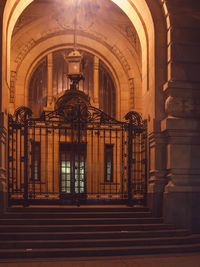 Interior of illuminated building