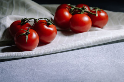 Close-up of cherry tomatoes on table