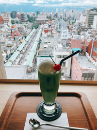 Close-up of drink on table