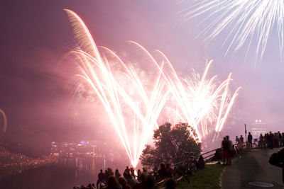 Firework festival at the olympiapark muenchen, germany- pink sprinkle