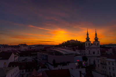City at sunset