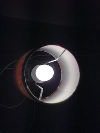 Directly below shot of illuminated light bulb