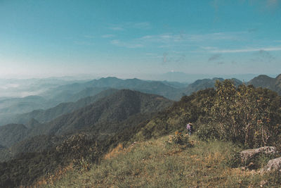 Scenic view of mountain against sky