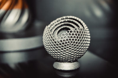 Close-up of microphone