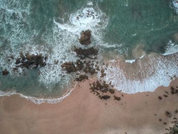 High angle view of beach