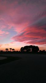 View of road at sunset