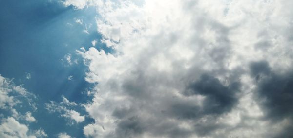 Low angle view of clouds in sky