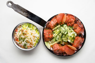 High angle view of salad in plate