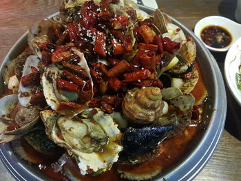 Close-up of food in plate