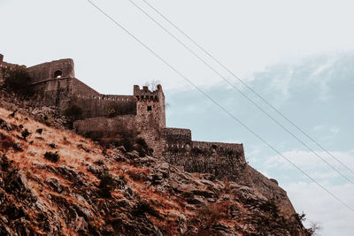 Low angle view of castle against sky