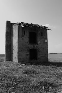 Built structure on grassy field