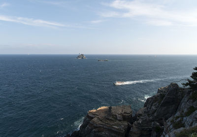 Scenic view of sea against sky