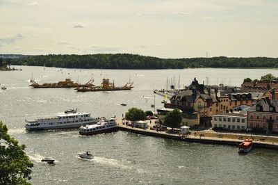 Boats in sea