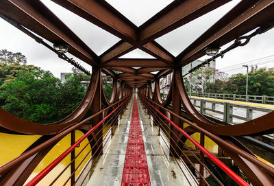 Railway bridge against sky