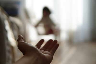 Midsection of people on floor