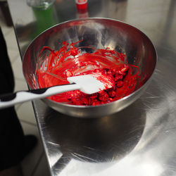 Close-up of food in cooking pan