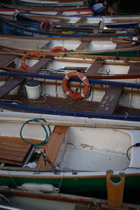 High angle view of old machine