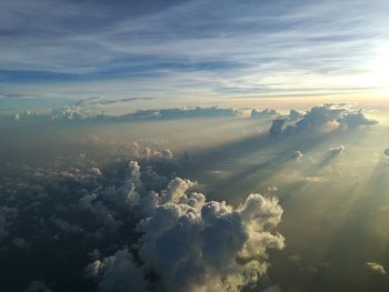 Aerial view of cloudscape