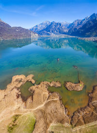 Aerial view of lake