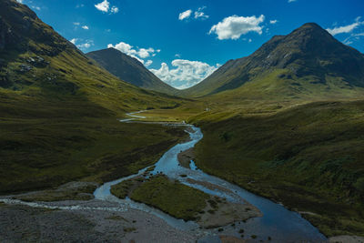The river etive and buachaille etive mor, glencoe valley, highlands, scotland