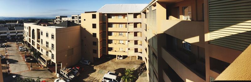 Panoramic shot of houses in city