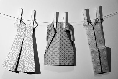 Clothes hanging on clothesline