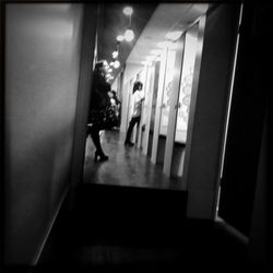 Woman in corridor