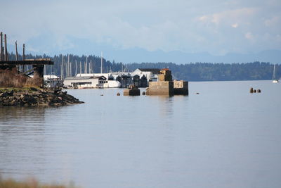 Boats in sea