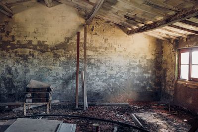 Interior of abandoned building