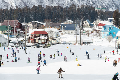 Group of people in snow