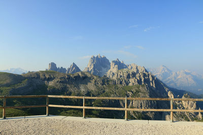 Scenic view of landscape and mountains against sky