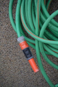 High angle view of garden hose