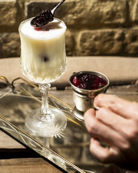 Close-up of drink on table