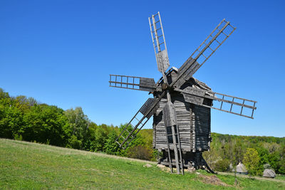 Wind turbines on landscape