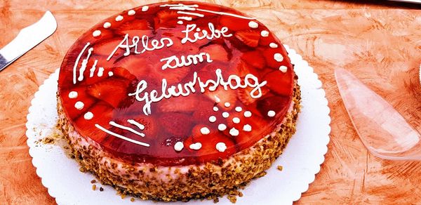 Close-up of chocolate cake