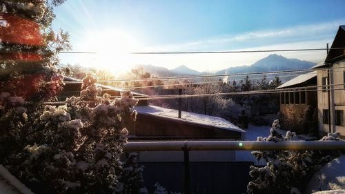 Panoramic view of bridge against sky