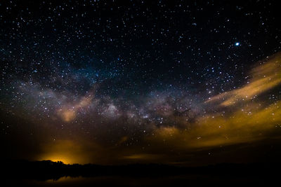 Low angle view of star field at night