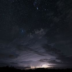 Low angle view of star field at night