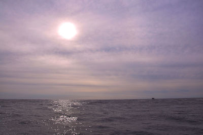 Scenic view of sea against sky at sunset