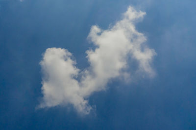 Low angle view of clouds in blue sky