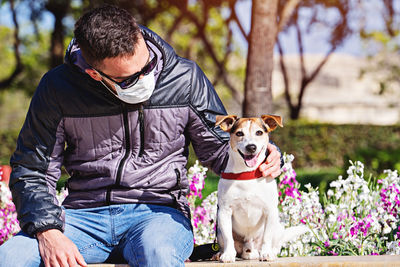 Man with dog