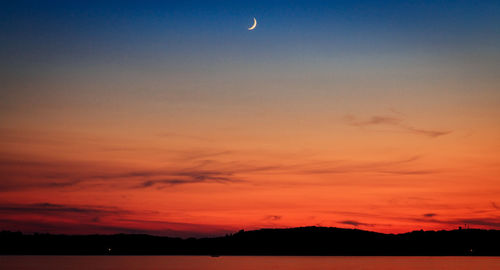 Scenic view of sky at night