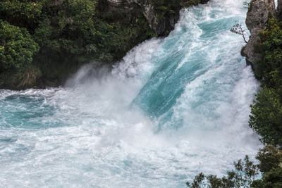 Scenic view of waterfall