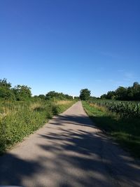 Country road along landscape