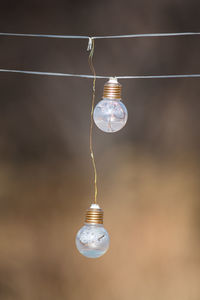 Low angle view of light bulb