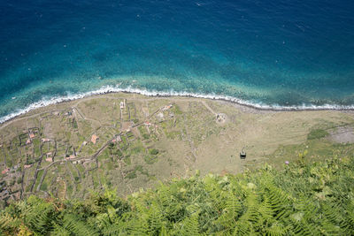 High angle view of beach