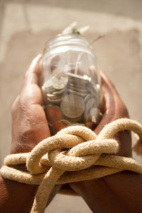 Close-up of rusty chain