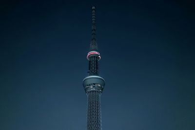 Low angle view of fernsehturm tower