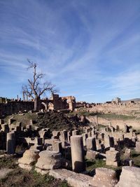 Old ruins against blue sky